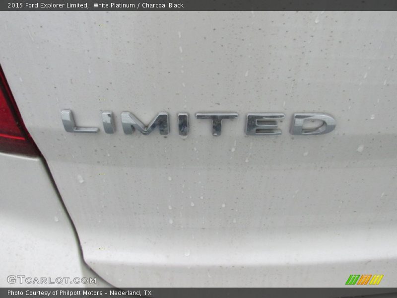 White Platinum / Charcoal Black 2015 Ford Explorer Limited