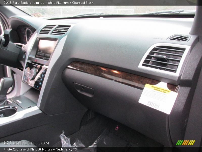 White Platinum / Charcoal Black 2015 Ford Explorer Limited