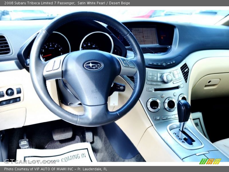 Satin White Pearl / Desert Beige 2008 Subaru Tribeca Limited 7 Passenger