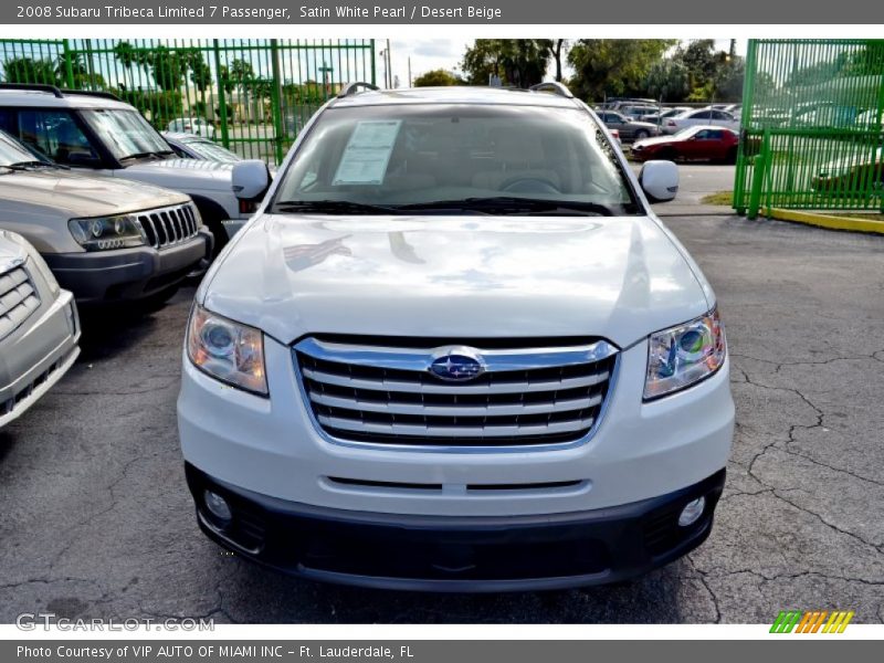 Satin White Pearl / Desert Beige 2008 Subaru Tribeca Limited 7 Passenger