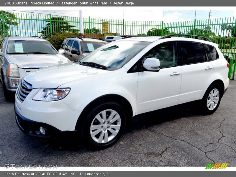 Satin White Pearl / Desert Beige 2008 Subaru Tribeca Limited 7 Passenger