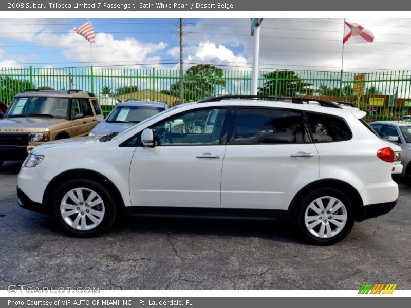 Satin White Pearl / Desert Beige 2008 Subaru Tribeca Limited 7 Passenger