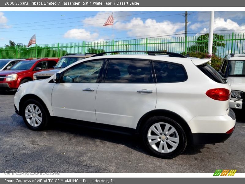 Satin White Pearl / Desert Beige 2008 Subaru Tribeca Limited 7 Passenger