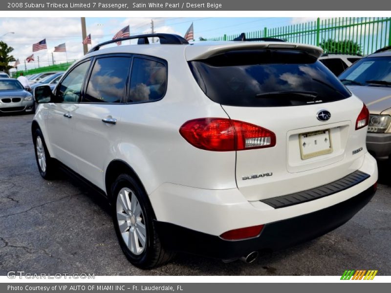 Satin White Pearl / Desert Beige 2008 Subaru Tribeca Limited 7 Passenger