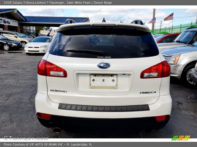 Satin White Pearl / Desert Beige 2008 Subaru Tribeca Limited 7 Passenger