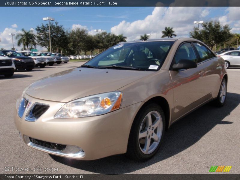 Sedona Beige Metallic / Light Taupe 2008 Pontiac G6 V6 Sedan