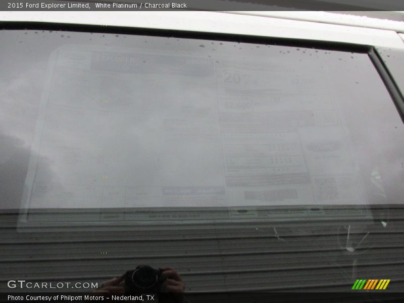 White Platinum / Charcoal Black 2015 Ford Explorer Limited