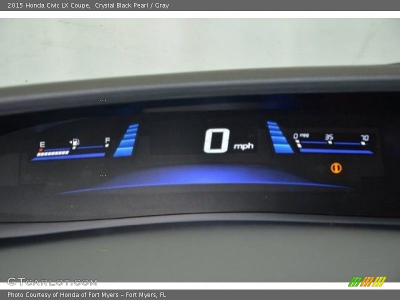 Crystal Black Pearl / Gray 2015 Honda Civic LX Coupe