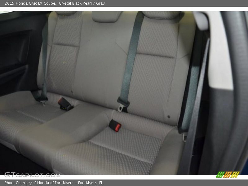 Crystal Black Pearl / Gray 2015 Honda Civic LX Coupe