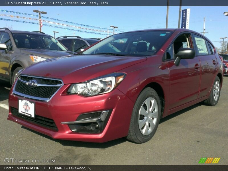 Venetian Red Pearl / Black 2015 Subaru Impreza 2.0i 5 Door