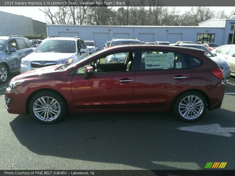Venetian Red Pearl / Black 2015 Subaru Impreza 2.0i Limited 5 Door