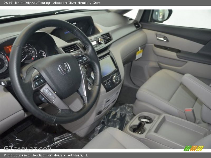 Alabaster Silver Metallic / Gray 2015 Honda Odyssey Touring