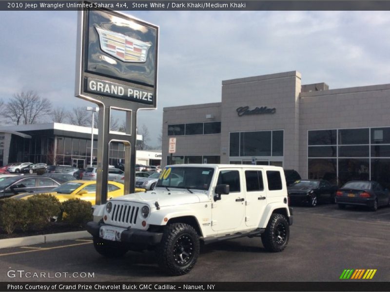 Stone White / Dark Khaki/Medium Khaki 2010 Jeep Wrangler Unlimited Sahara 4x4