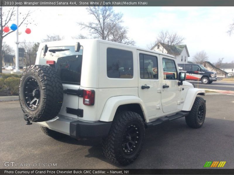 Stone White / Dark Khaki/Medium Khaki 2010 Jeep Wrangler Unlimited Sahara 4x4