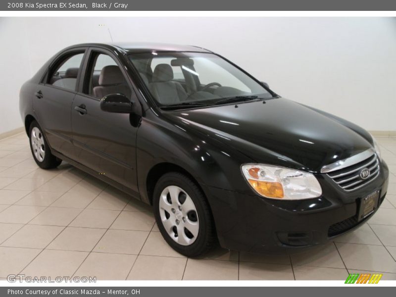Black / Gray 2008 Kia Spectra EX Sedan