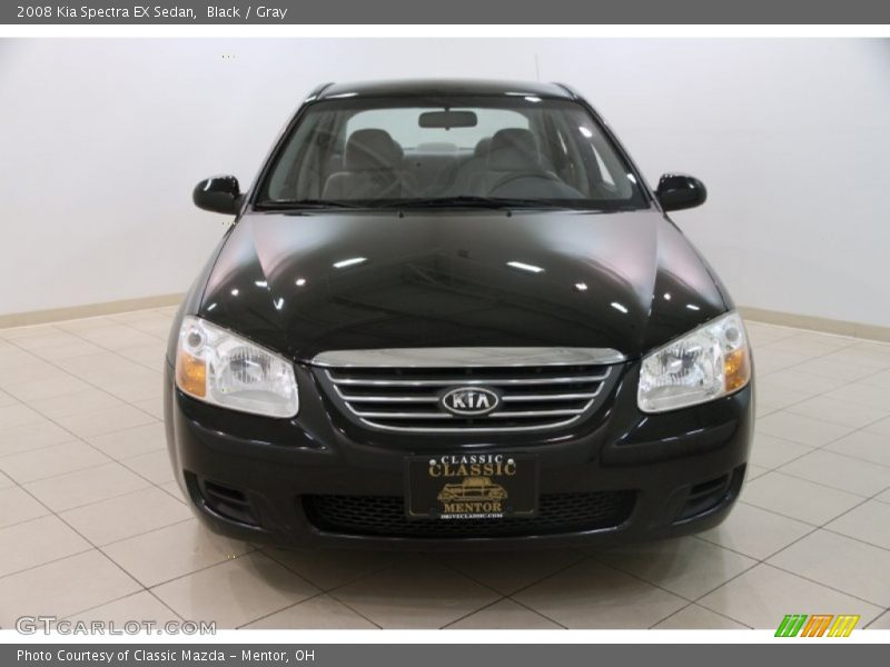 Black / Gray 2008 Kia Spectra EX Sedan