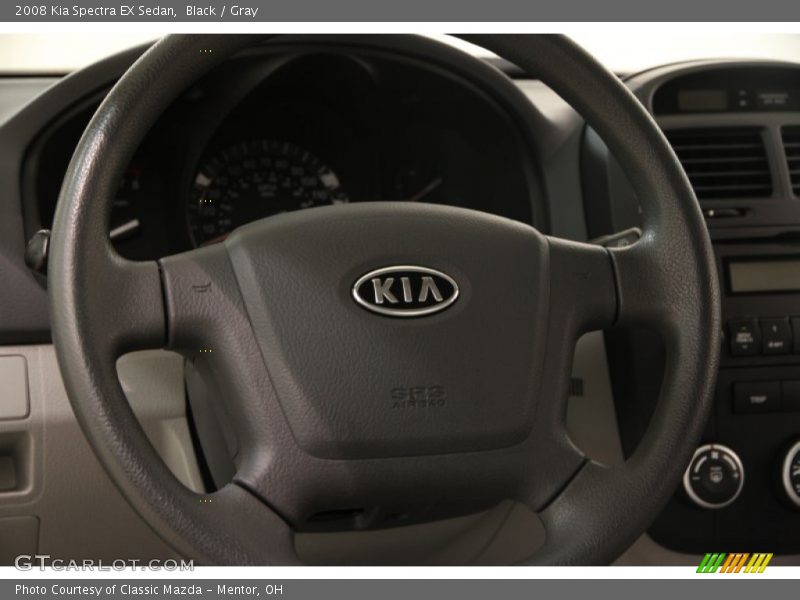 Black / Gray 2008 Kia Spectra EX Sedan