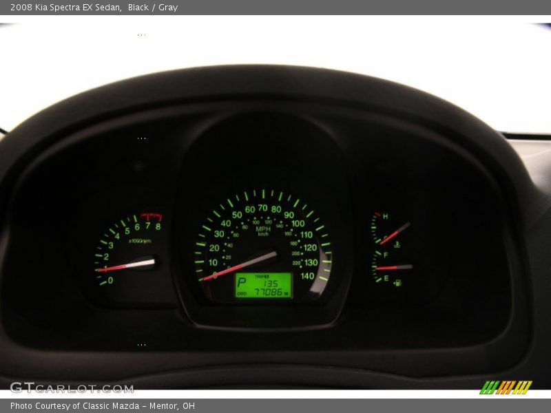 Black / Gray 2008 Kia Spectra EX Sedan