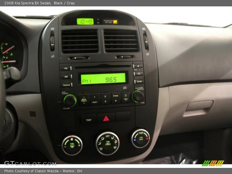 Black / Gray 2008 Kia Spectra EX Sedan