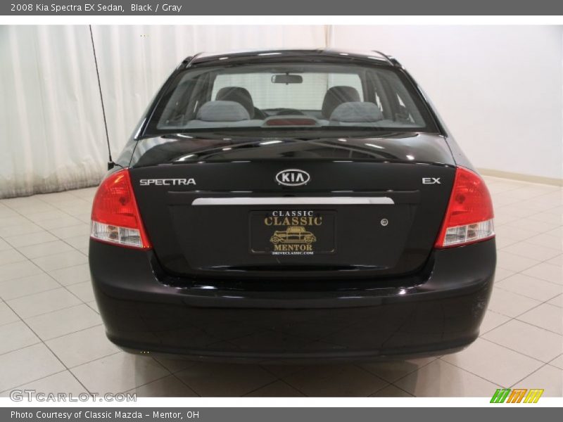 Black / Gray 2008 Kia Spectra EX Sedan