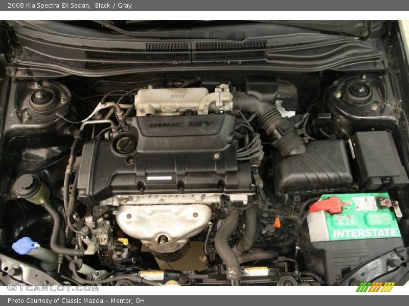 Black / Gray 2008 Kia Spectra EX Sedan