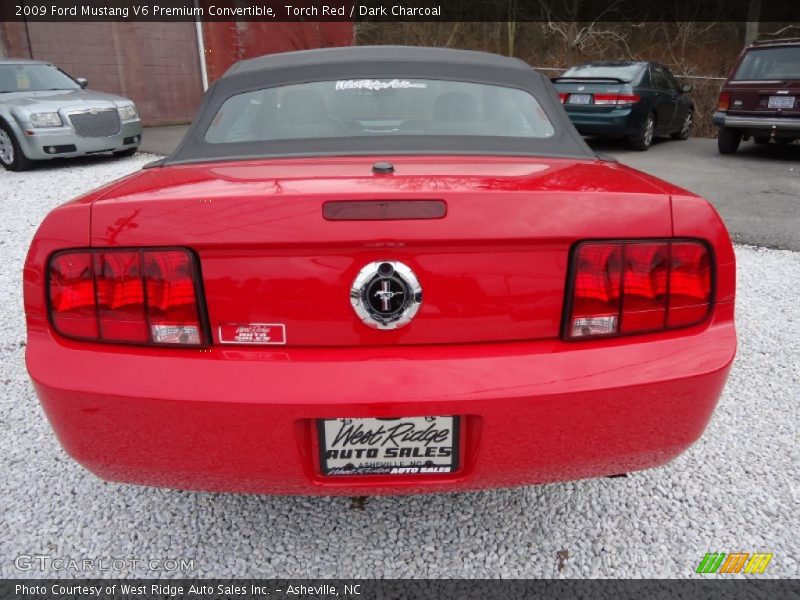 Torch Red / Dark Charcoal 2009 Ford Mustang V6 Premium Convertible