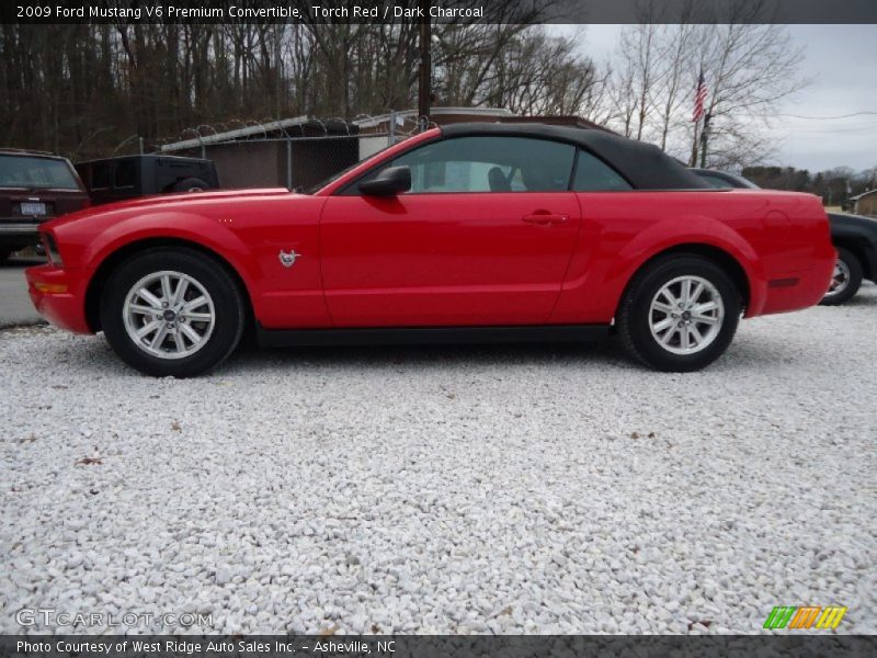 Torch Red / Dark Charcoal 2009 Ford Mustang V6 Premium Convertible