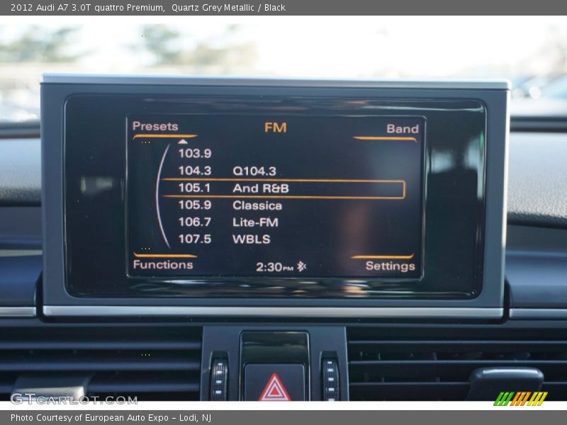 Quartz Grey Metallic / Black 2012 Audi A7 3.0T quattro Premium