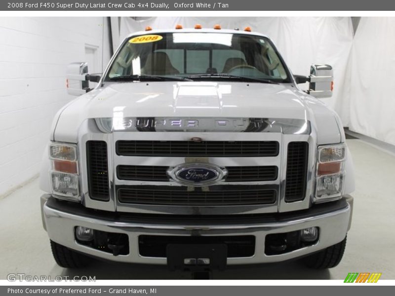 Oxford White / Tan 2008 Ford F450 Super Duty Lariat Crew Cab 4x4 Dually