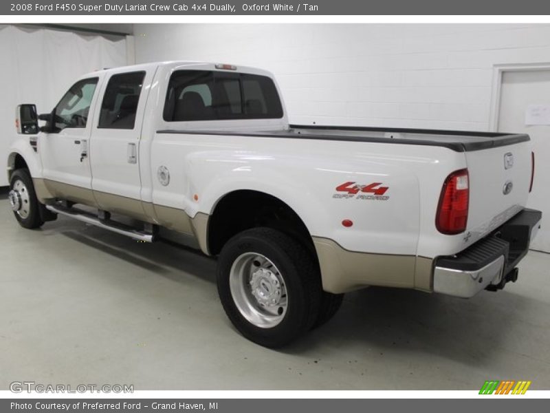 Oxford White / Tan 2008 Ford F450 Super Duty Lariat Crew Cab 4x4 Dually