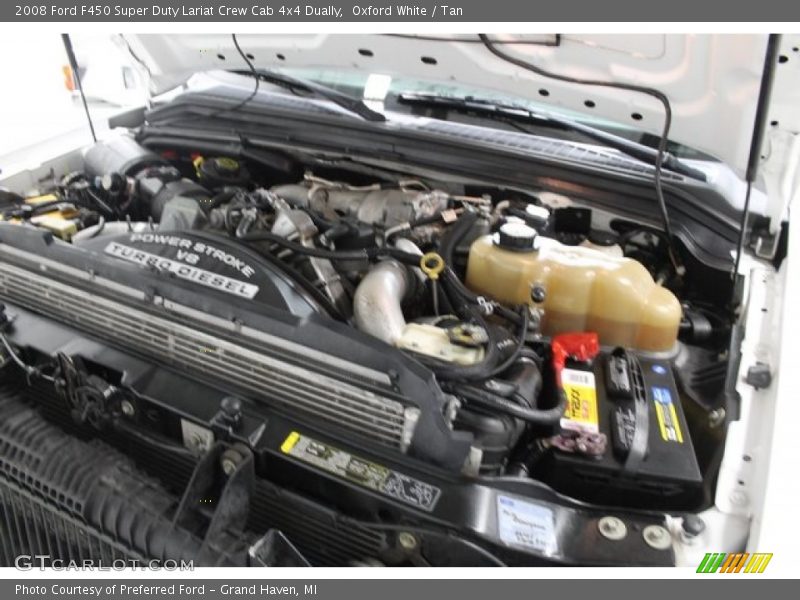 Oxford White / Tan 2008 Ford F450 Super Duty Lariat Crew Cab 4x4 Dually