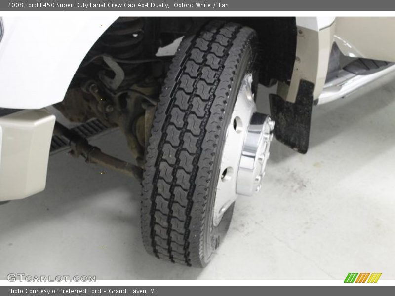 Oxford White / Tan 2008 Ford F450 Super Duty Lariat Crew Cab 4x4 Dually