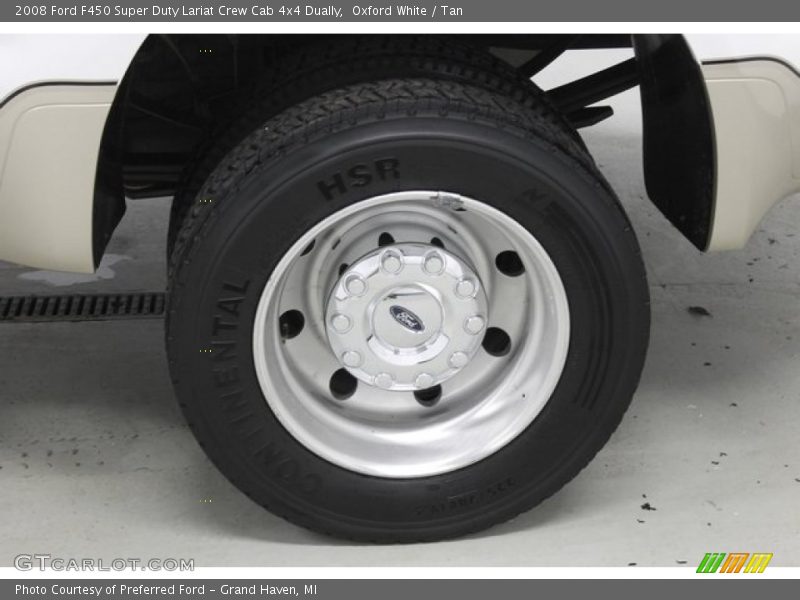Oxford White / Tan 2008 Ford F450 Super Duty Lariat Crew Cab 4x4 Dually