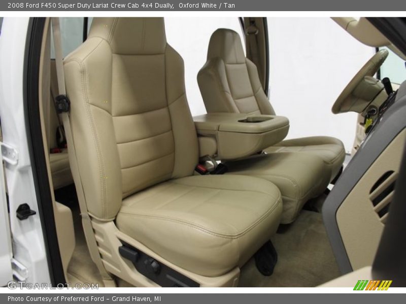 Oxford White / Tan 2008 Ford F450 Super Duty Lariat Crew Cab 4x4 Dually
