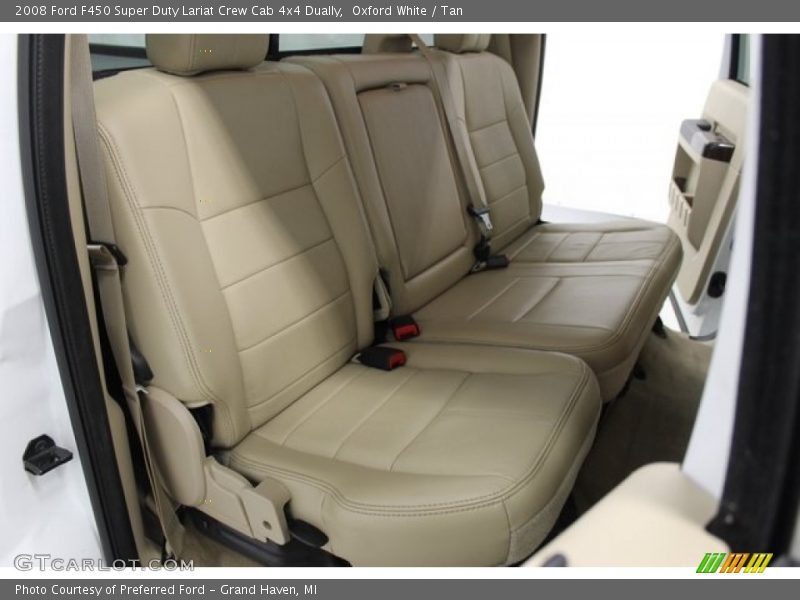 Oxford White / Tan 2008 Ford F450 Super Duty Lariat Crew Cab 4x4 Dually