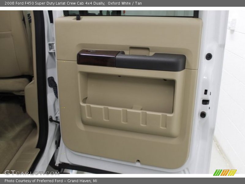 Oxford White / Tan 2008 Ford F450 Super Duty Lariat Crew Cab 4x4 Dually