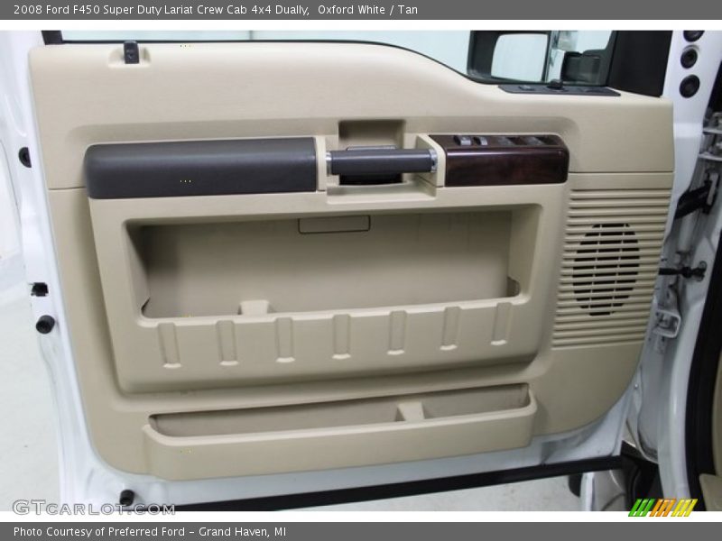Oxford White / Tan 2008 Ford F450 Super Duty Lariat Crew Cab 4x4 Dually