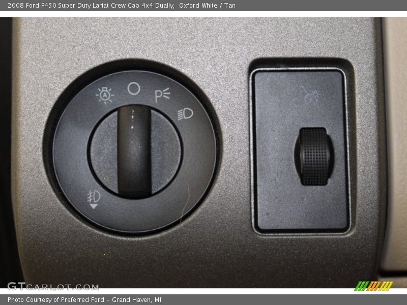 Oxford White / Tan 2008 Ford F450 Super Duty Lariat Crew Cab 4x4 Dually