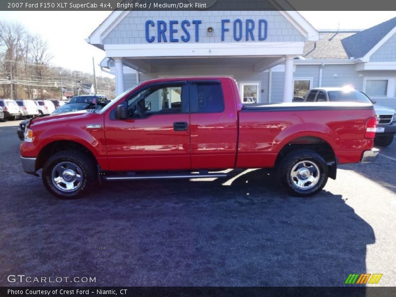 Bright Red / Medium/Dark Flint 2007 Ford F150 XLT SuperCab 4x4