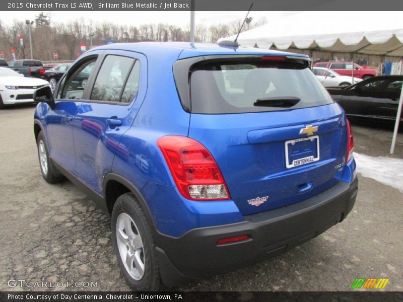 Brilliant Blue Metallic / Jet Black 2015 Chevrolet Trax LS AWD