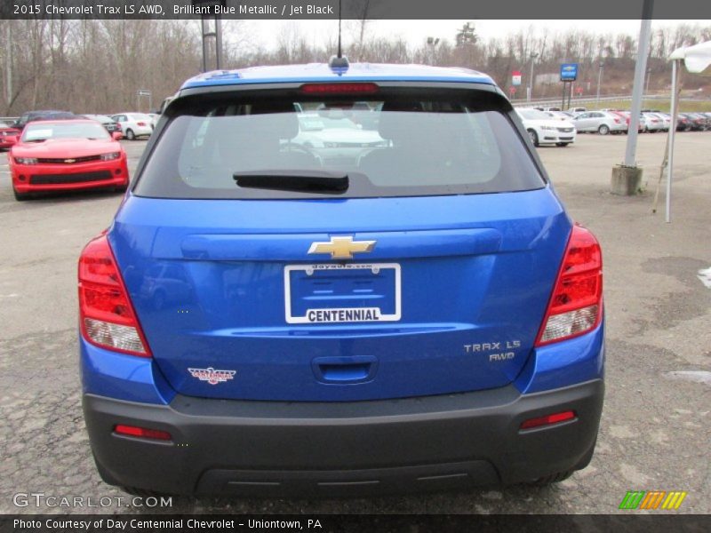 Brilliant Blue Metallic / Jet Black 2015 Chevrolet Trax LS AWD