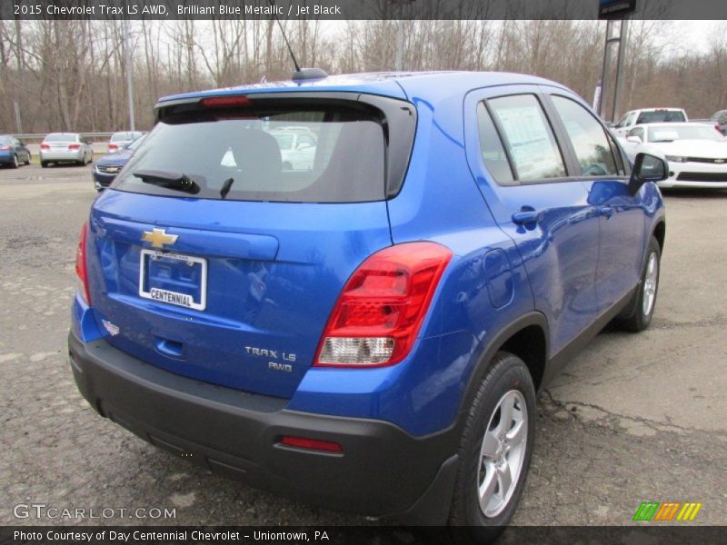 Brilliant Blue Metallic / Jet Black 2015 Chevrolet Trax LS AWD