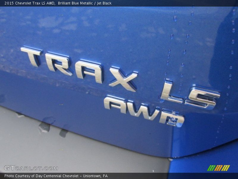 Brilliant Blue Metallic / Jet Black 2015 Chevrolet Trax LS AWD