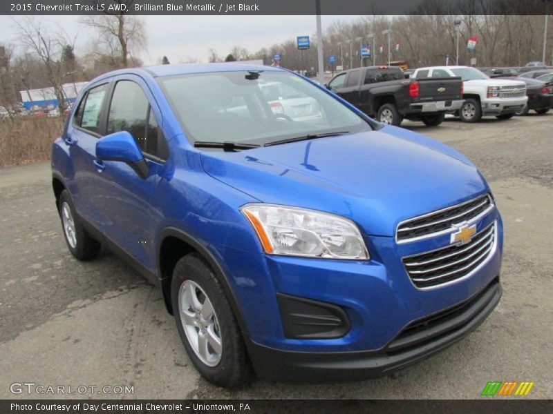 Brilliant Blue Metallic / Jet Black 2015 Chevrolet Trax LS AWD