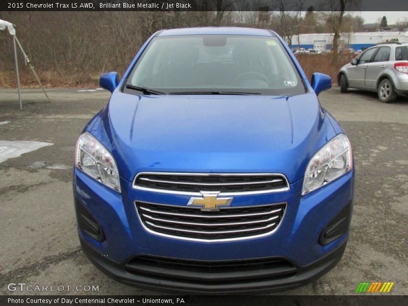 Brilliant Blue Metallic / Jet Black 2015 Chevrolet Trax LS AWD