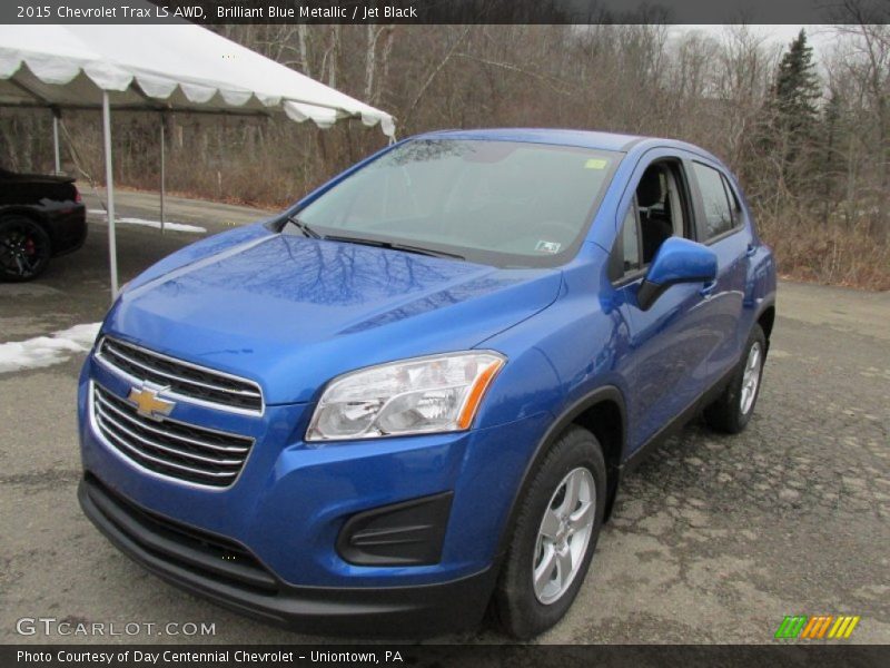 Brilliant Blue Metallic / Jet Black 2015 Chevrolet Trax LS AWD