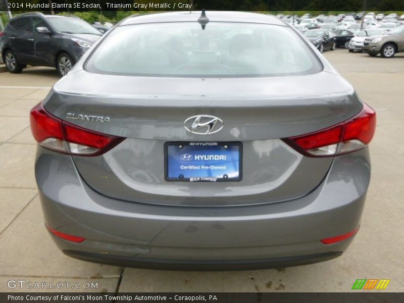 Titanium Gray Metallic / Gray 2014 Hyundai Elantra SE Sedan
