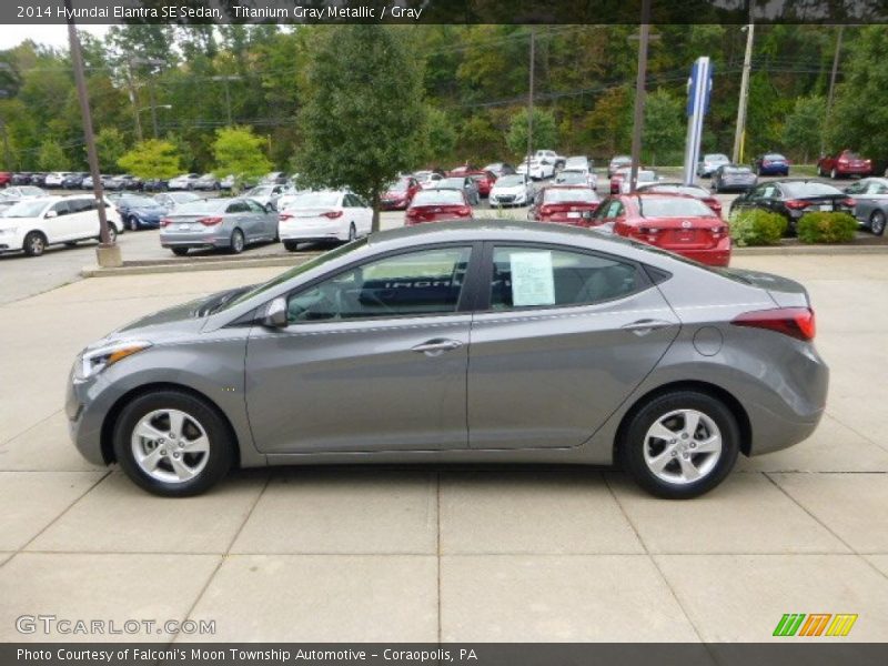 Titanium Gray Metallic / Gray 2014 Hyundai Elantra SE Sedan