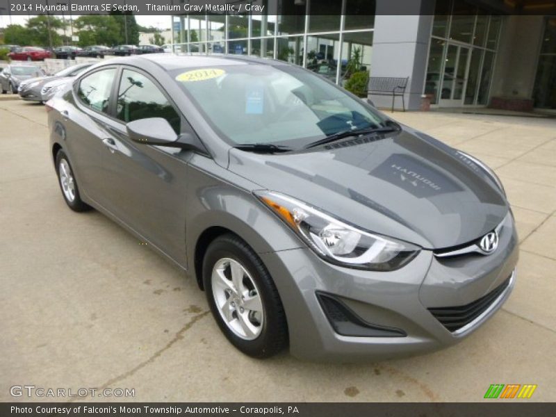 Titanium Gray Metallic / Gray 2014 Hyundai Elantra SE Sedan