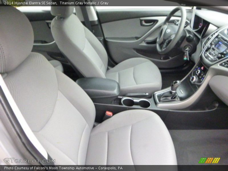 Titanium Gray Metallic / Gray 2014 Hyundai Elantra SE Sedan
